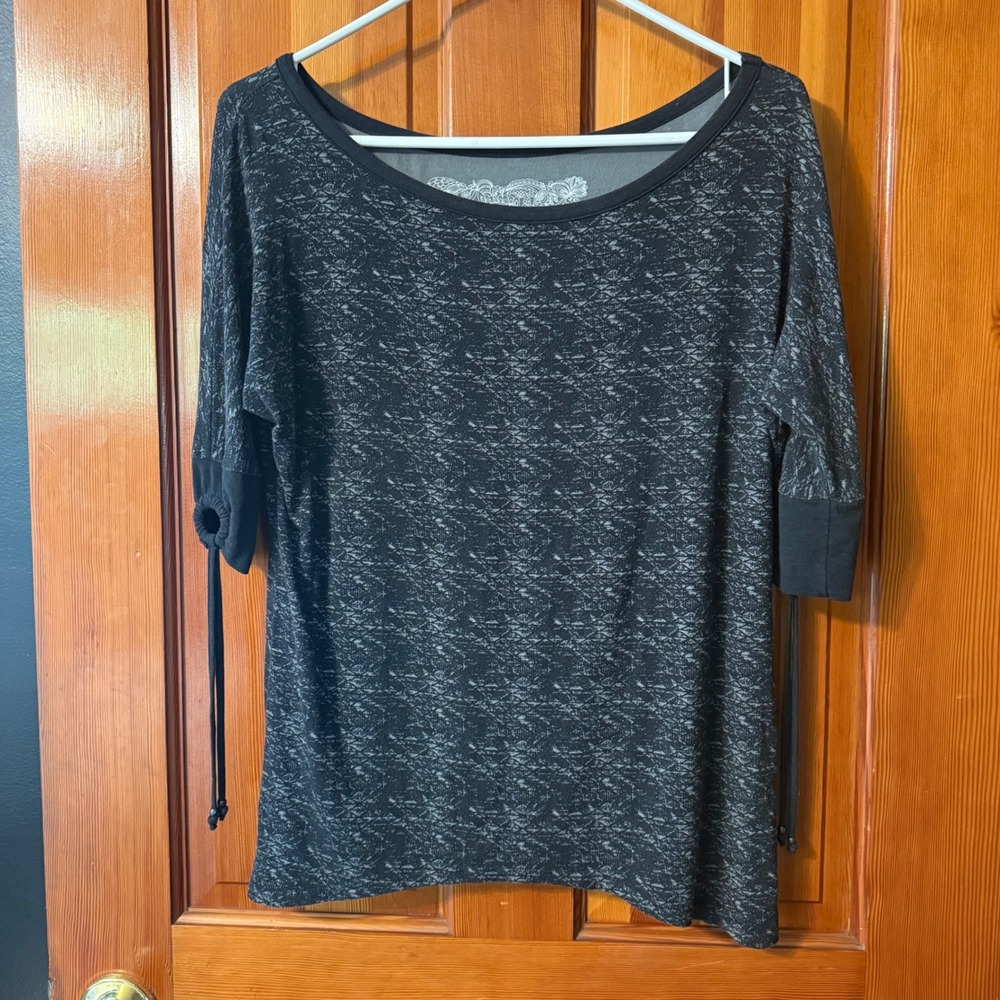 Nomads Hemp Wear Boat Neck Top Womens Small Charcoal Grey Excellent Bamboo Blend - Picture 4 of 6